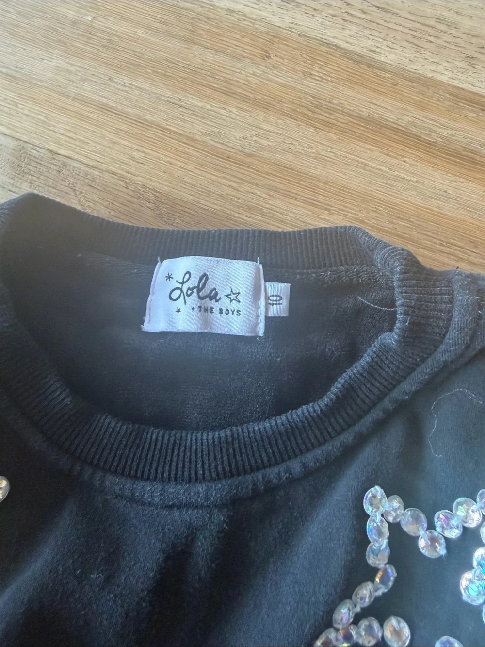 Lola + The Boys Black Sequin Star Sweatshirt and Sweatpants